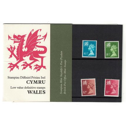 Great Britain WALES Regional Definitives 4v Pres. Pack No. 86 1976 MNH