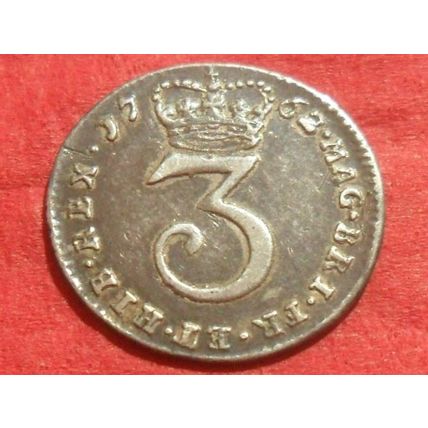 1762 George III threepence.