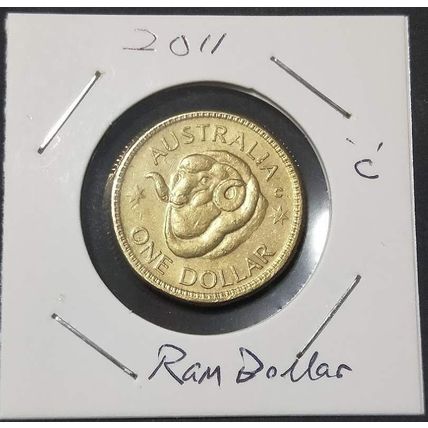 Australia 2011 Rams Dollar - 'C'anberra Mint Mark - Circulated