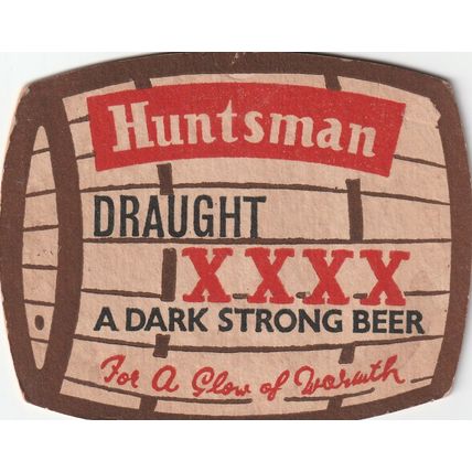 BEER MAT - ELDRIDGE POPE BREWERY - HUNTSMAN XXXX - (Cat No 022) - (1963)