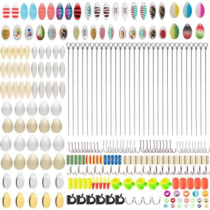 Dr.Fish 1310 Pieces Spinner Making Kit Lure Making Suppies Walleye Rig Spinner B