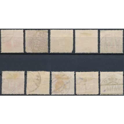 Postage Due: 10 Values - Austria 1908/11 - Used Hinged