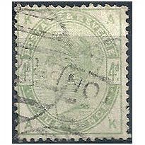 1883 SG192 4d Dull Green Good Used Check Letters "AK".