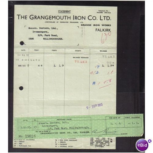 GRANGEMOUTH IRON CO LTD, GRANGE IRON WORKS,FALKIRK, 9SEP1953