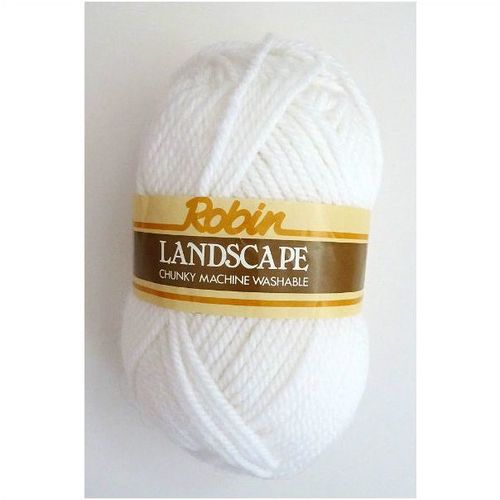 VINTAGE ROBIN LANDSCAPE KNITTING WOOL / YARN - WHITE