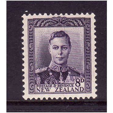 NEW ZEALAND 1947 GEORGE VI 8d VIOLET SG684 M /MINT