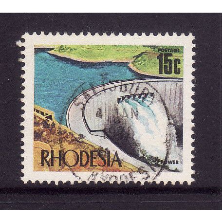 RHODESIA 1970 SG447 15c KARIBA DAM FINE USED