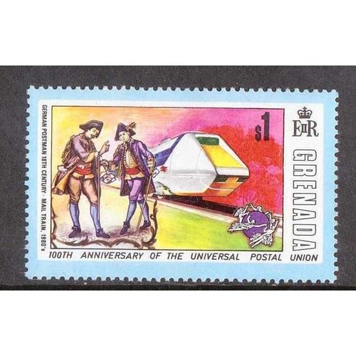 GRENADA 1974 CENTENARY OF UPU $1 BRITISH ADVANCED PASSENGER TRAIN MNH