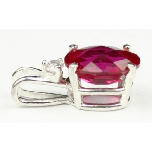 Created Ruby, 925 Sterling Silver Pendant, SP020