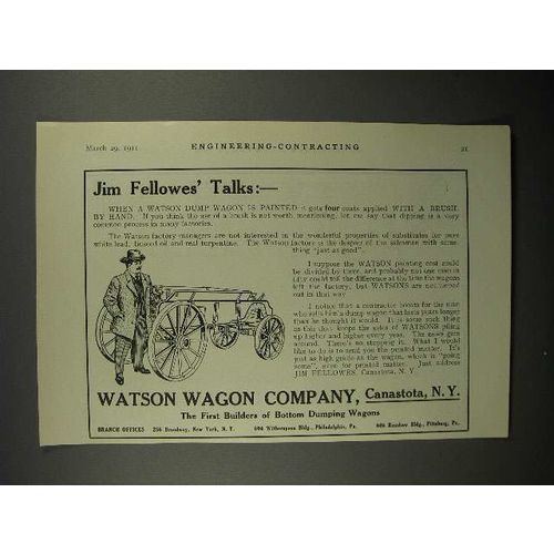 1911 Watson Dump Wagon Ad - Jim Fellowes Talks