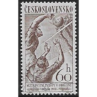 Mi 1060: 60 h. sienna World and European Sporting Championships: Volleyball.