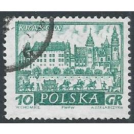 Mi 1189 A: 10 gr deep blue-green Historic Cities: Wawel Castle, Cracow