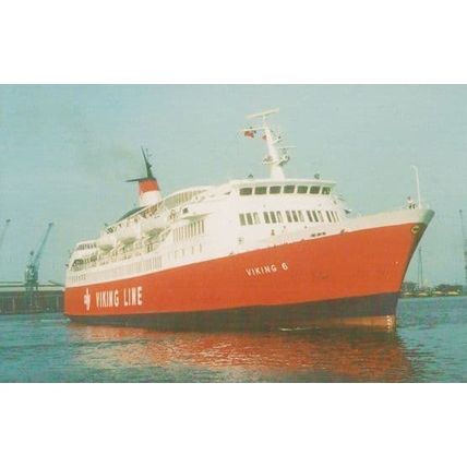 MV Viking 6 Ferry in King George Dock Hull Postcard