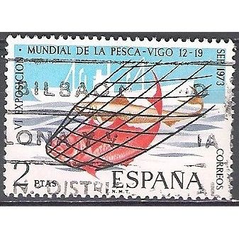 España 1973 Michel 2039 O Cote (2008) 0.20 Euro Exposition mondiale du pêcherie