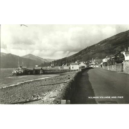 Argyllshire KILMUN Village & Pier Postcard