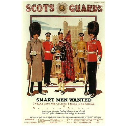 Advertising SCOTS GUARDS Postcard (Mayfair BB 770)