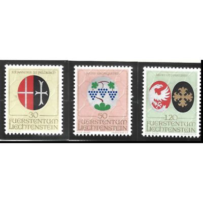 Liechtenstein Stamps Scott #486 To 488, Mint Lightly Hinged