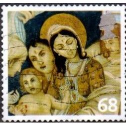 2005 Christmas Madonna & Child Paintings 68p From India Fine Used