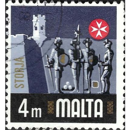 MALTA, Military history, grey 1973, 4m