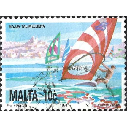 MALTA, Mellieha Bay, blue 1991, 10c, #4