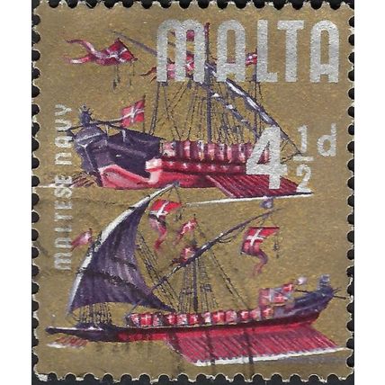 MALTA, Maltese Navy, brown 1965, 4½d, #4