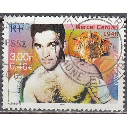 France 2000 Michel 3454 O Cote (2008) 1.20 € Boxeur Marcel Cerdan Cachet rond