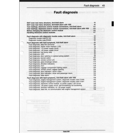 Saab 900 Anti Theft Alarm With VSS Workshop Manual 1996 199525846 PDF