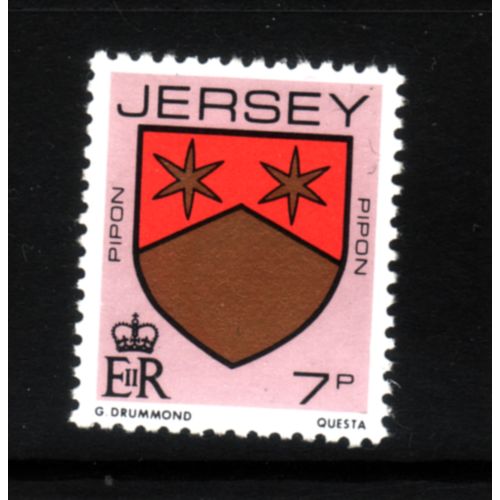 JERSEY 1981 SG 256 7p PIPON ARMS U/M MINT #
