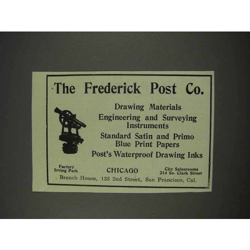 1910 Frederick Post Engineering & Surveying Ad