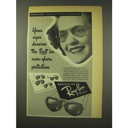 1949 Ray-Ban Sunglasses Ad - Aunalee Crusey