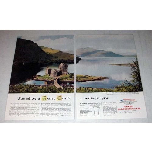 1957 Pan American Airways Ad - A Secret Castle