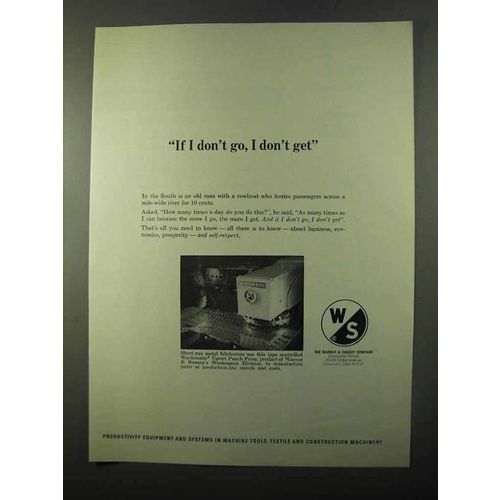 1971 Warner & Swasey Wiedematic Turret Punch Press Ad