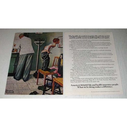1974 Health Insurance Institute Ad - Norman Rockwell