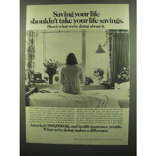 1974 Health Insurance Institute Ad - Saving Your Life