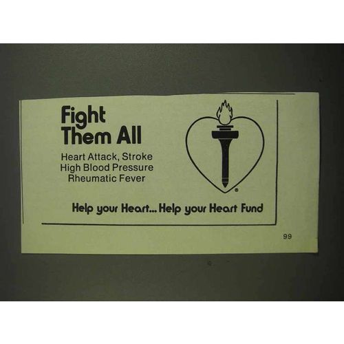 1974 Heart Fund Ad - Fight Them All