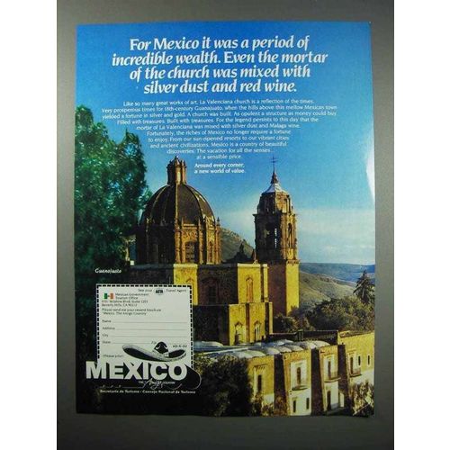1982 Mexico Tourism Ad - La Valenciana, Guanajuato