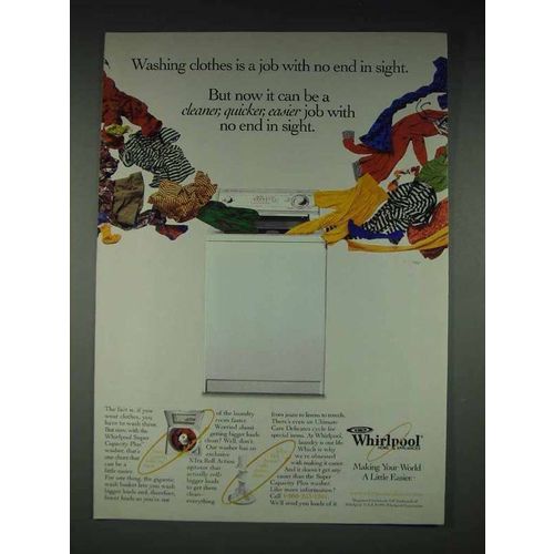 1997 Whirlpool Super Capacity Plus Washer Ad