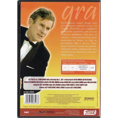 Gra (DVD) 1968 Jerzy Kawalerowicz POLISH POLSKI