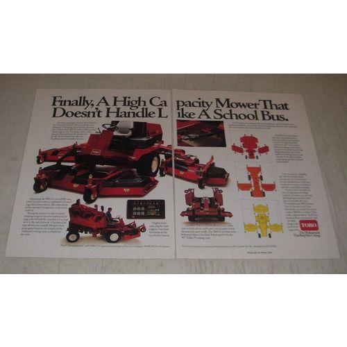 1991 Toro Groundsmaster 580-D Mower Ad - Finally, a high capacity mower