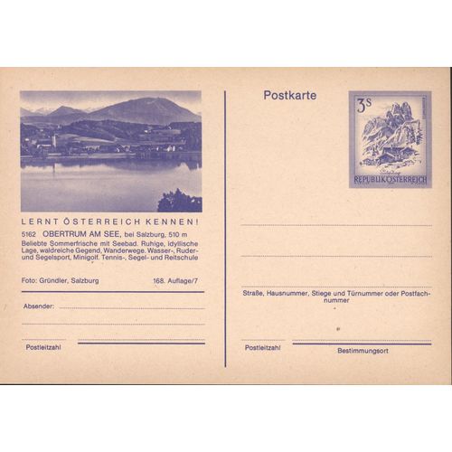 Austria unused - 3s pre-paid - Obertrum Am See bei Salzburg