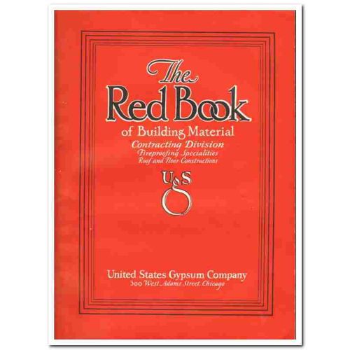 UNITED STATES GYPSUM COMPANY 1931 Red Book roof floor vintage catalog