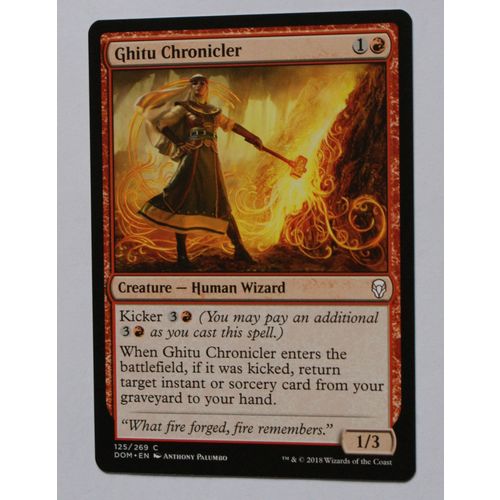 Magic the Gathering MTG CCG: Dominaria - # 125 Ghitu Chronicler (A) 2018 WotC