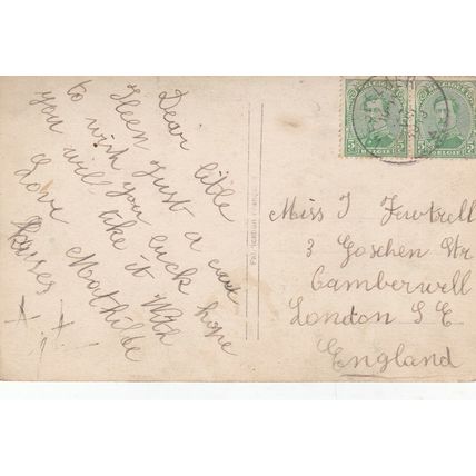 Children with Flowers Belgium Rex 4769 Postcard posted 1919 VGC