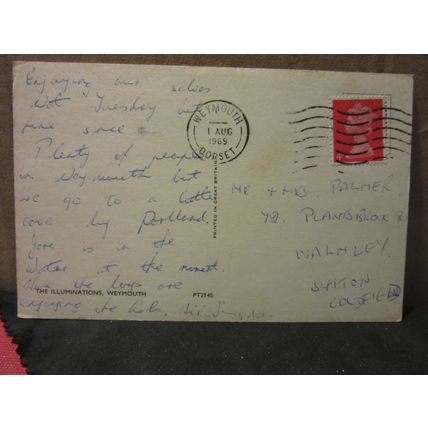 THE ILLUMINATIONS, WEYMOUTH, DORSET. used vintage postcard 1969 pm =
