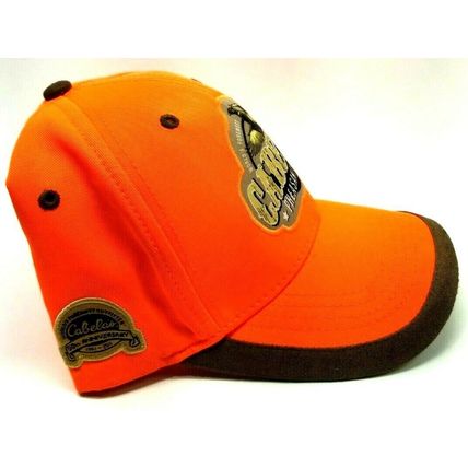 Cabela's Worlds Foremost Outfitters Orange Baseball Cap Hat Pheasant Camp (J2)