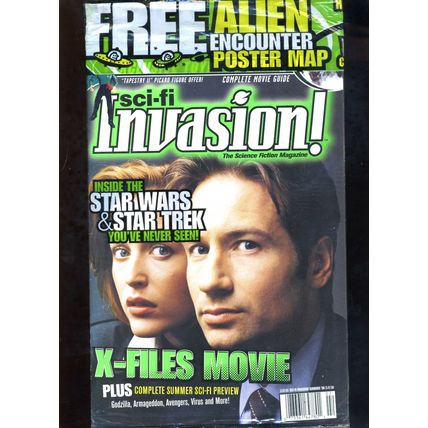 SCI-FI INVASION! Magazine by WIZARD, SUMMER 1998, X-FILES, STAR WARS, SEALED!