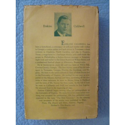 FIRST 1st EDITION AMERICAN EARTH by ERSKINE CALDWELL1931 HARDCOVER DUST JACKET