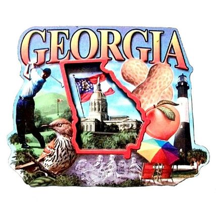 Georgia Montage Artwood Fridge Magnet