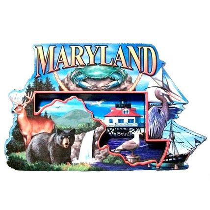 Maryland Montage Artwood Fridge Magnet