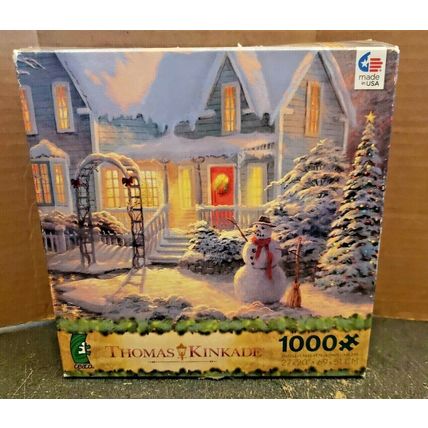 Thomas Kinkade Holiday Blessings 3328-20 1000 Piece Jigsaw Puzzle Complete